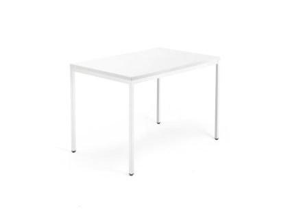 Büroschreibtisch QBUS, 1200x800 mm, weiß/weiß