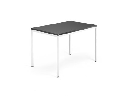 Büroschreibtisch QBUS, 1200x800 mm, schwarz/weiß