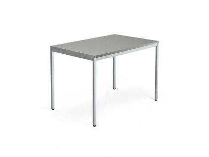 QBUS Büroschreibtisch, klassisches Gestell, 1200x800 mm, hellgrau, silber