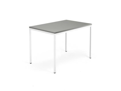QBUS office desk, classic frame, 1200x800 mm, light gray, white