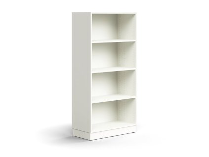 QBUS bookcase, 3 shelves, with plinth, 1636x800x400 mm, white