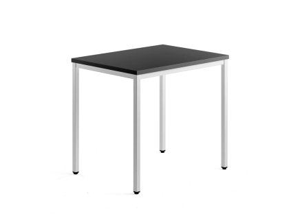 QBUS Tisch, 800x600 mm, weiß, schwarz