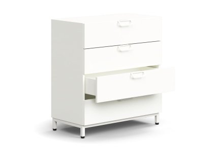 Drawer container QBUS, on legs, 868x800x400 mm, white