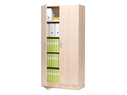 CLEO office cabinet, lockable, 2000x1000x310 mm, birch