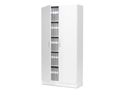 CLEO office cabinet, lockable, 2000x1000x310 mm, white