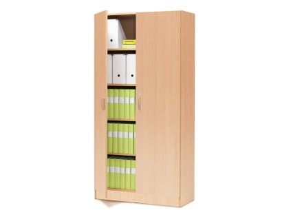 CLEO office cabinet, lockable, 2000x1000x310 mm, beech