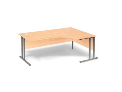 Office desk FLEXUS, right corner, 1800x1200 mm, beech