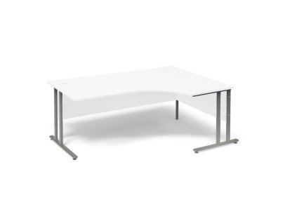 Büroschreibtisch FLEXUS, rechte Ecke, 1800x1200 mm, weiß