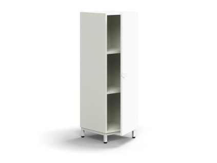 QBUS cabinet, 2 shelves, on legs, with handle, 1252x400x420 mm, white