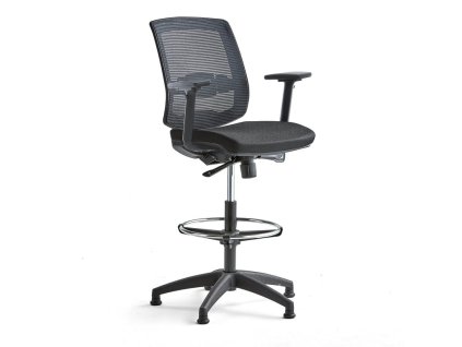 STANLEY chair, black, including armrests