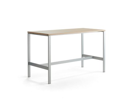 VARIOUS table, 1800x800x1050 mm, silver, oak