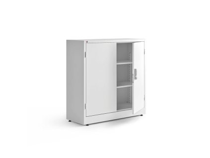 Metal cabinet with electronic lock SAFE, 1000x1000x400 mm, white