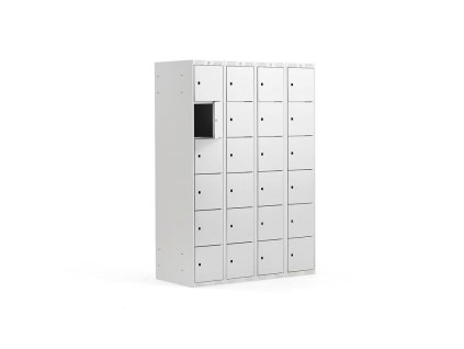 Wardrobe CLASSIC, 4 sections, 24 doors, 1740x1200x550 mm, gray