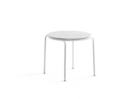 Stolik kawowy Ashley, Ø570 x 470 mm, biały, biały