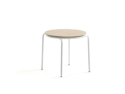 Konferenčný stolík Ashley, Ø570 x 470 mm, biela, breza