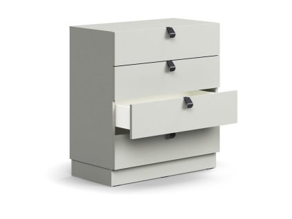 QBUS drawer container, with plinth, with handle, 868x800x400 mm, light gray