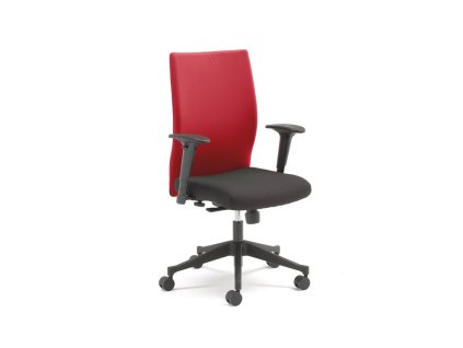 Office chair with removable cover MILTON, red / black