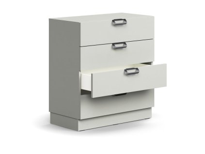 Schubladencontainer QBUS, mit Sockel, 868x800x400 mm, lichtgrau