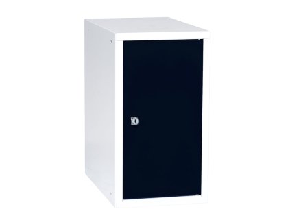 CUBE storage cabinet, white/black, 450x250x400 mm