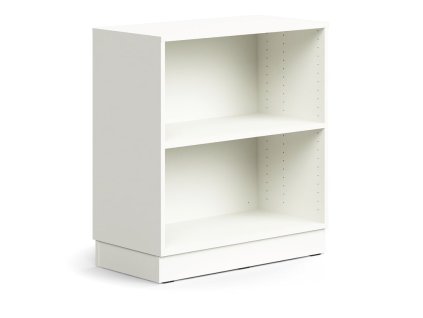QBUS Bücherregal, 1 Regal, mit Sockel, 868x800x400 mm, weiß