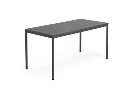 Büroschreibtisch QBUS, 1600x800 mm, schwarz/schwarz
