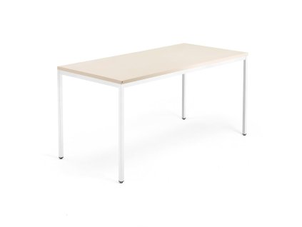 QBUS Büroschreibtisch, 1600x800 mm, Birke/Weiß