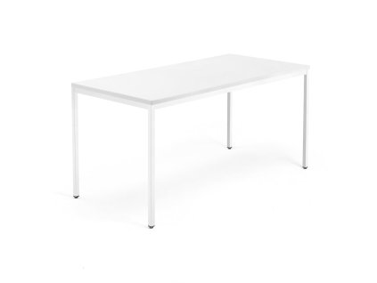 Büroschreibtisch QBUS, 1600x800 mm, weiß/weiß