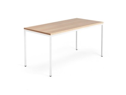 QBUS office desk, 1600x800 mm, oak/white