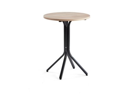 VARIOUS table, Ø700x900 mm, black, oak