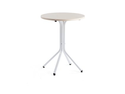 VARIOUS table, Ø700x900 mm, white, birch