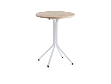 VARIOUS table, Ø700x900 mm, white, oak