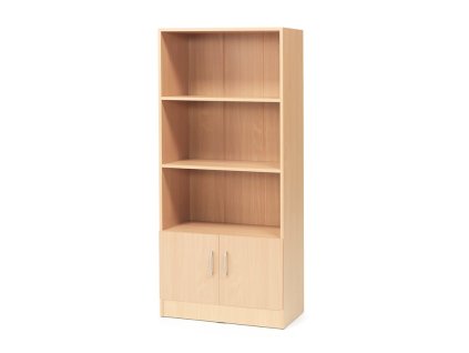 Office cabinet FLEXUS, 3 open shelves, 1725x760x415 mm, beech