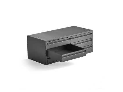 Drawer unit for tool cabinet SUPPLY, 6 drawers, dark gray