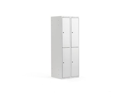 Wardrobe CLASSIC, 2 sections, 4 doors, gray