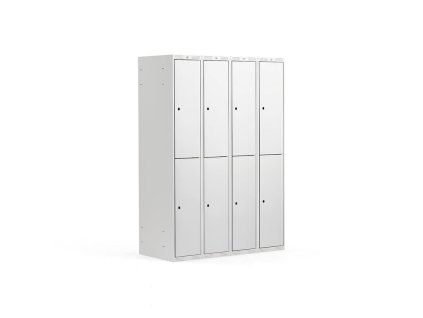 Wardrobe CLASSIC, 4 sections, 8 doors, gray