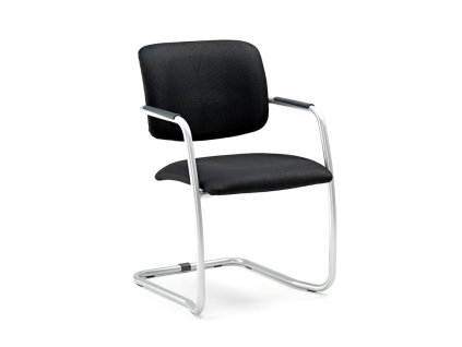 Conference chair SIMCOE, stackable, black / gray