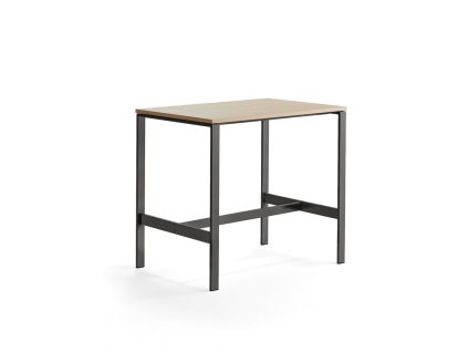 VARIOUS table, 1200x800x1050 mm, black, oak