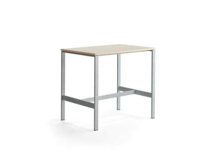 VARIOUS table, 1200x800x1050 mm, silver, birch