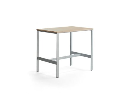 VARIOUS table, 1200x800x1050 mm, silver, oak
