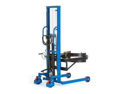 Hydraulic trolley for barrels, tilt up to 120°, load capacity 400 kg