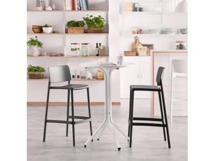 Furniture set: Various table + 2 Rio bar stools, anthracite
