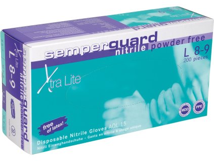 Jednorazové rukavice SEMPERGUARD® Xtra Lite - nepudrované 07 (Size 07)