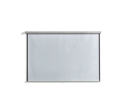 Manuálne projekčné plátno, 2400x2400 mm, oceľový kryt 100x100 mm