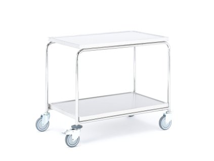CONVOY stainless steel cart, 2 shelves, load capacity 150 kg, 900x550 mm