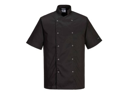 Chef's Cumbria Jacket S/S (Color Black, Size 4XL)