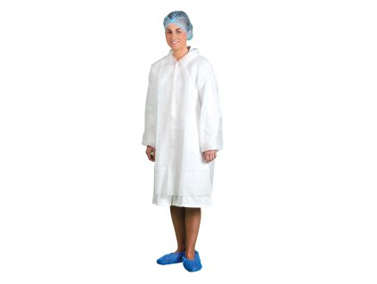 Disposable Visitors Coat PP (PK200) (Color White, Size S)
