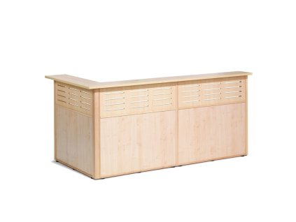 TREAT reception desk, 3 sections, corner, right, birch