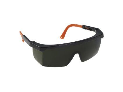 12 (Color Multipurpose Shade 5 lens with lateral protection and adjustable arms for customised comfort.)