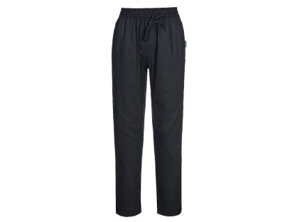 Chef's Cotton Mesh Air Pro Stretch Trousers (Color Black, Size L)