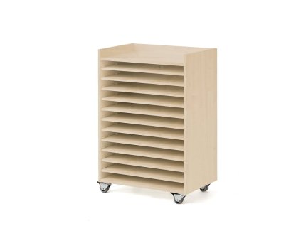 Mobil szekrény rajzokhoz, 650x420x900 mm, nyír